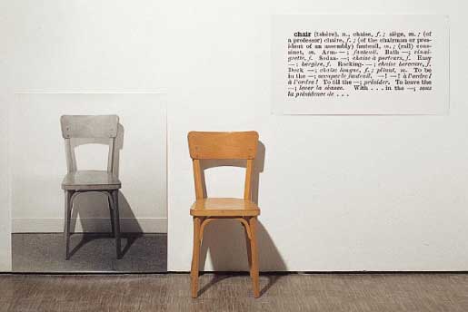 one and three chairs Josef Kosuth